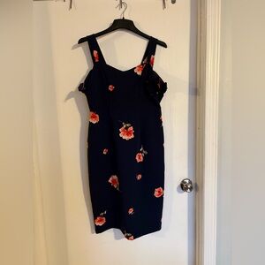 Navy Floral Mini Dress